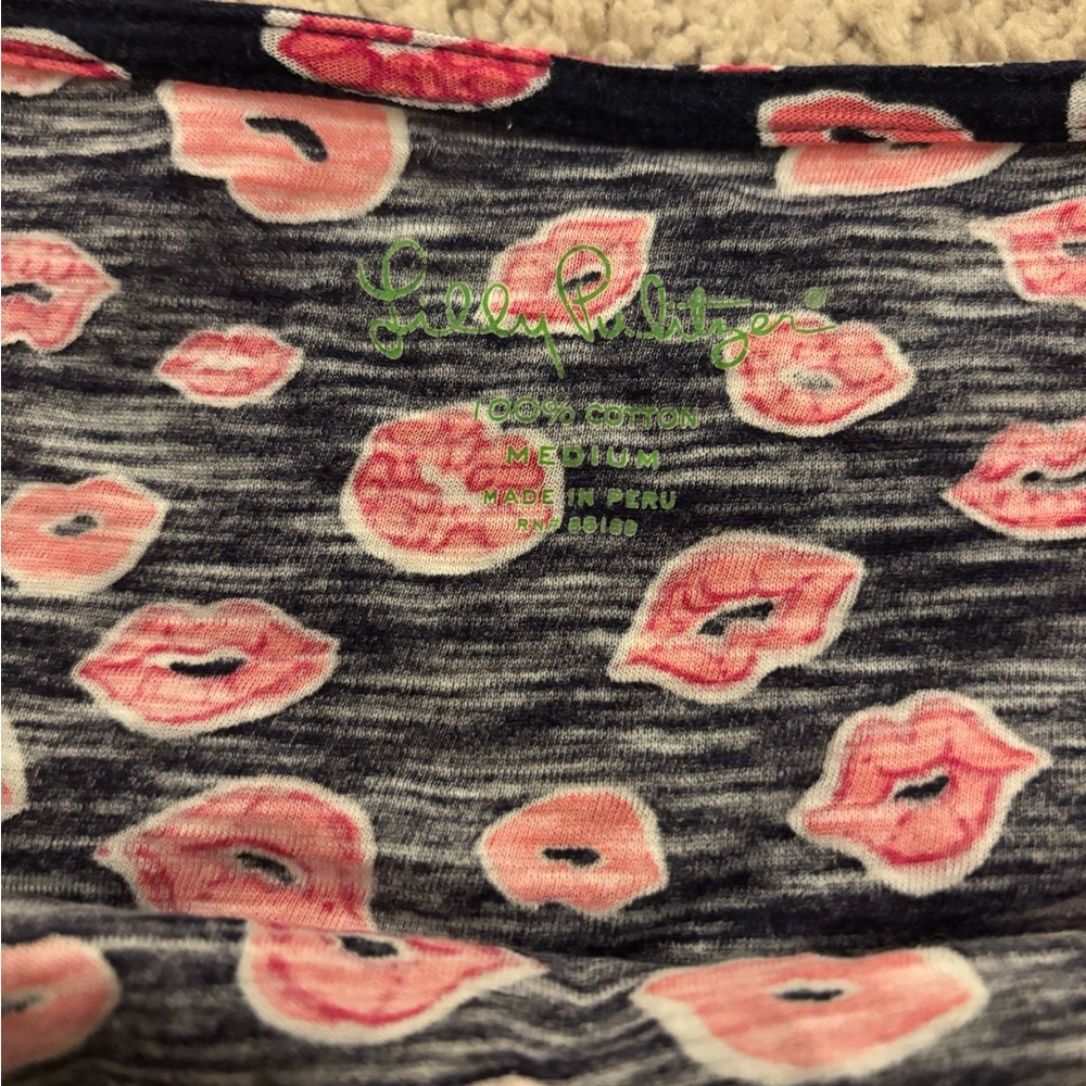 Lilly Pulitzer shift dress lipstick print shift - Picture 2 of 2